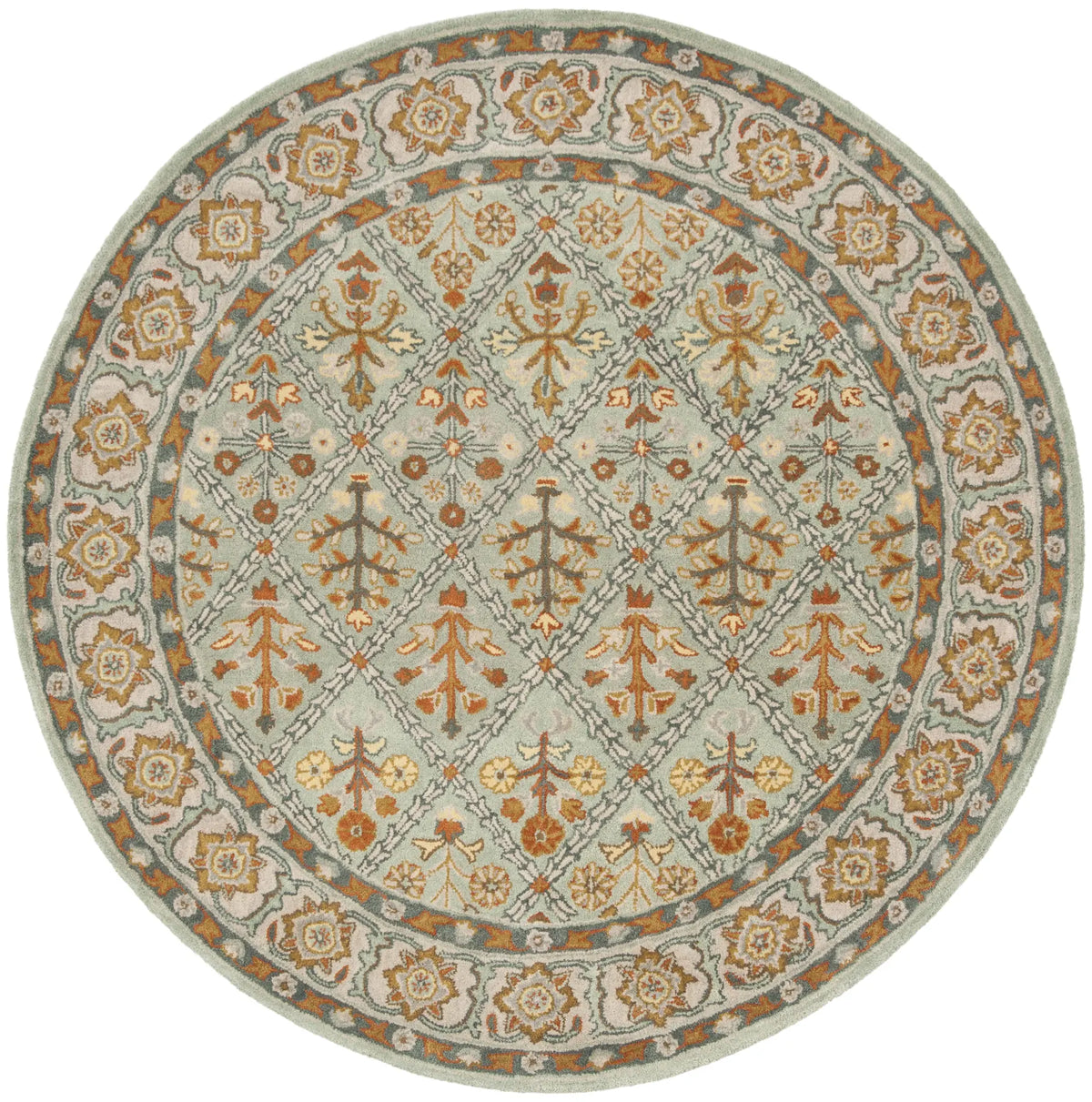 Safavieh Heritage 6'-0" x 6'-0" Rug in Cream / Blue