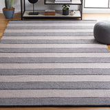 Safavieh Striped Kilim 4'-0" x 6'-0" Rug in Ivory / Black