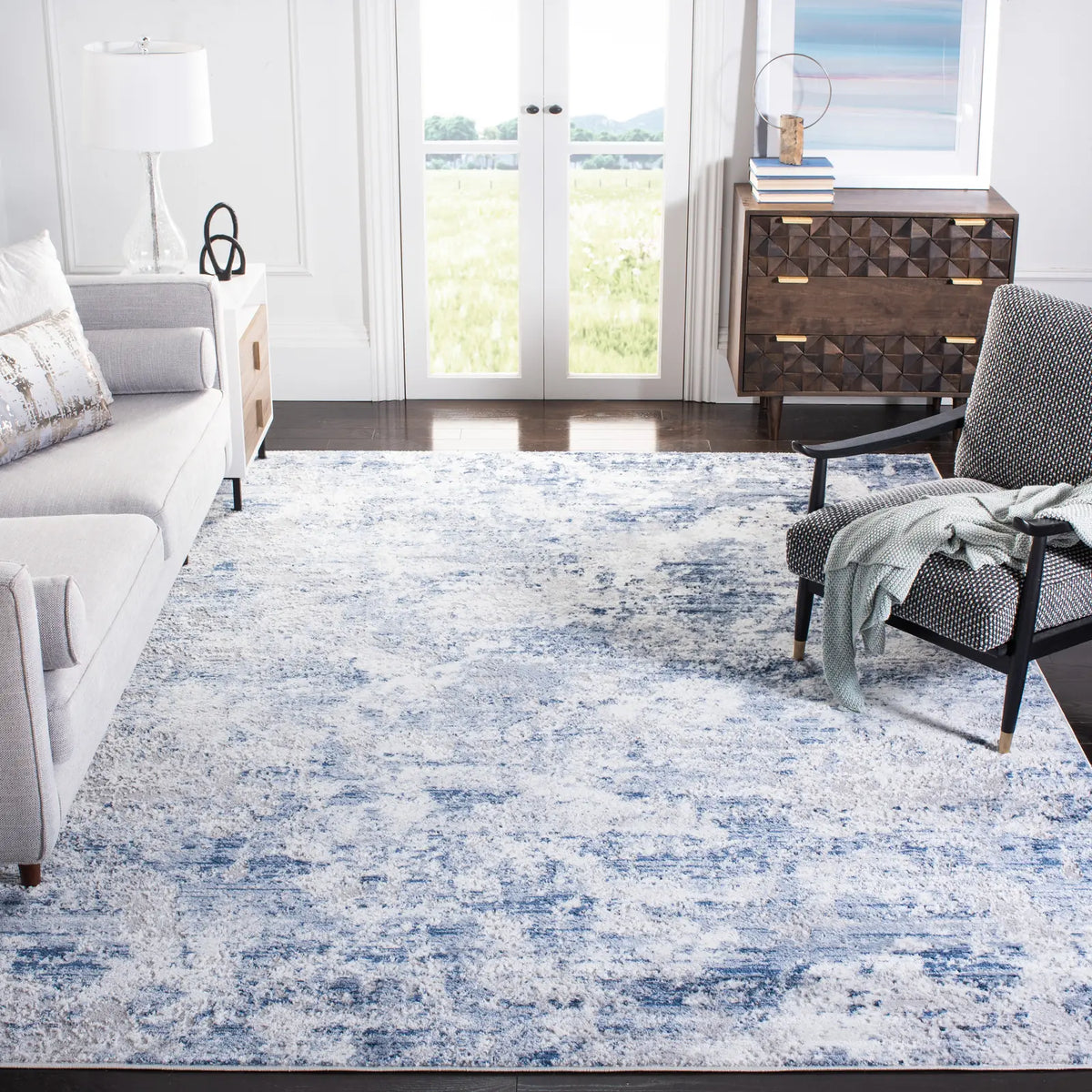 Safavieh Amelia 700 10'-0" x 14'-0" Rug in Navy / Grey