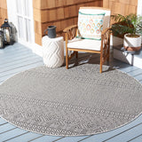 Safavieh Courtyard 10'-0" x 10'-0" Rug in Grey / Black