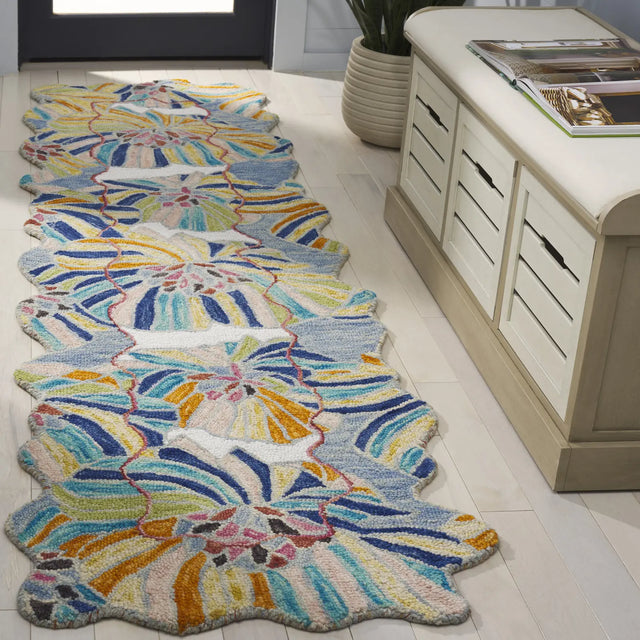 Safavieh Jardin 2'-3" x 8'-0" Rug in Ivory / Blue