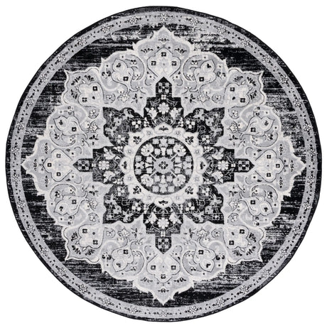 Safavieh Brentwood 6'-7" x 6'-7" Rug in Black / Grey