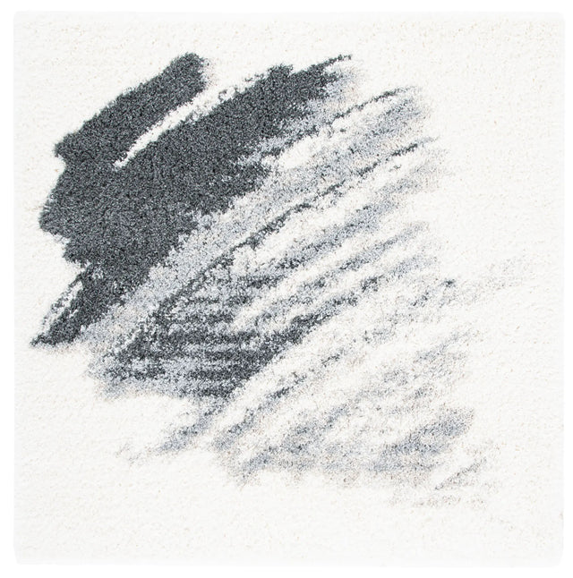 Safavieh Fontana Shag  800 6'-7" x 6'-7" Rug in Grey / Ivory