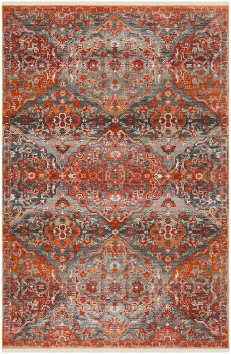 Safavieh Vintage Persian 4'-0" x 6'-0" Rug in Aqua / Orange