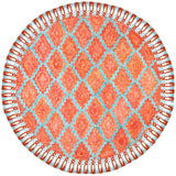Safavieh Sahara 6'-0" x 6'-0" Rug in Rust / Aqua