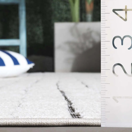Safavieh Cabana 4'-0" x 6'-0" Rug in Ivory / Grey