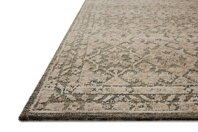 Loloi Percival PCV-07 Sage / Stone Rug - rug corner