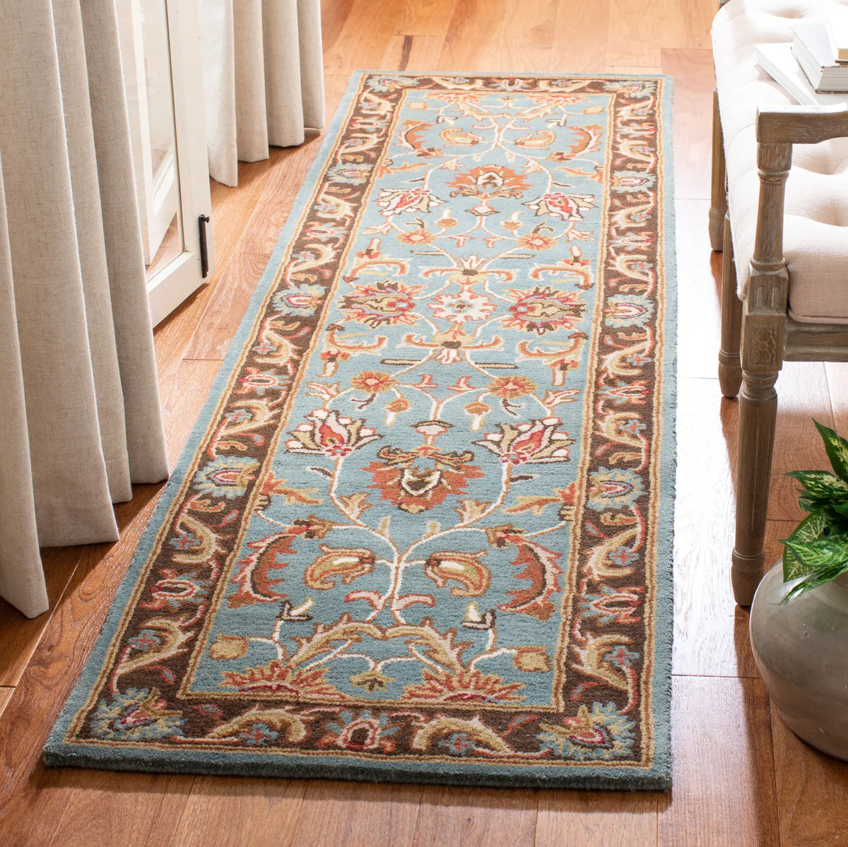 Safavieh Heritage 2'-3" x 10'-0" Rug in Blue / Brown