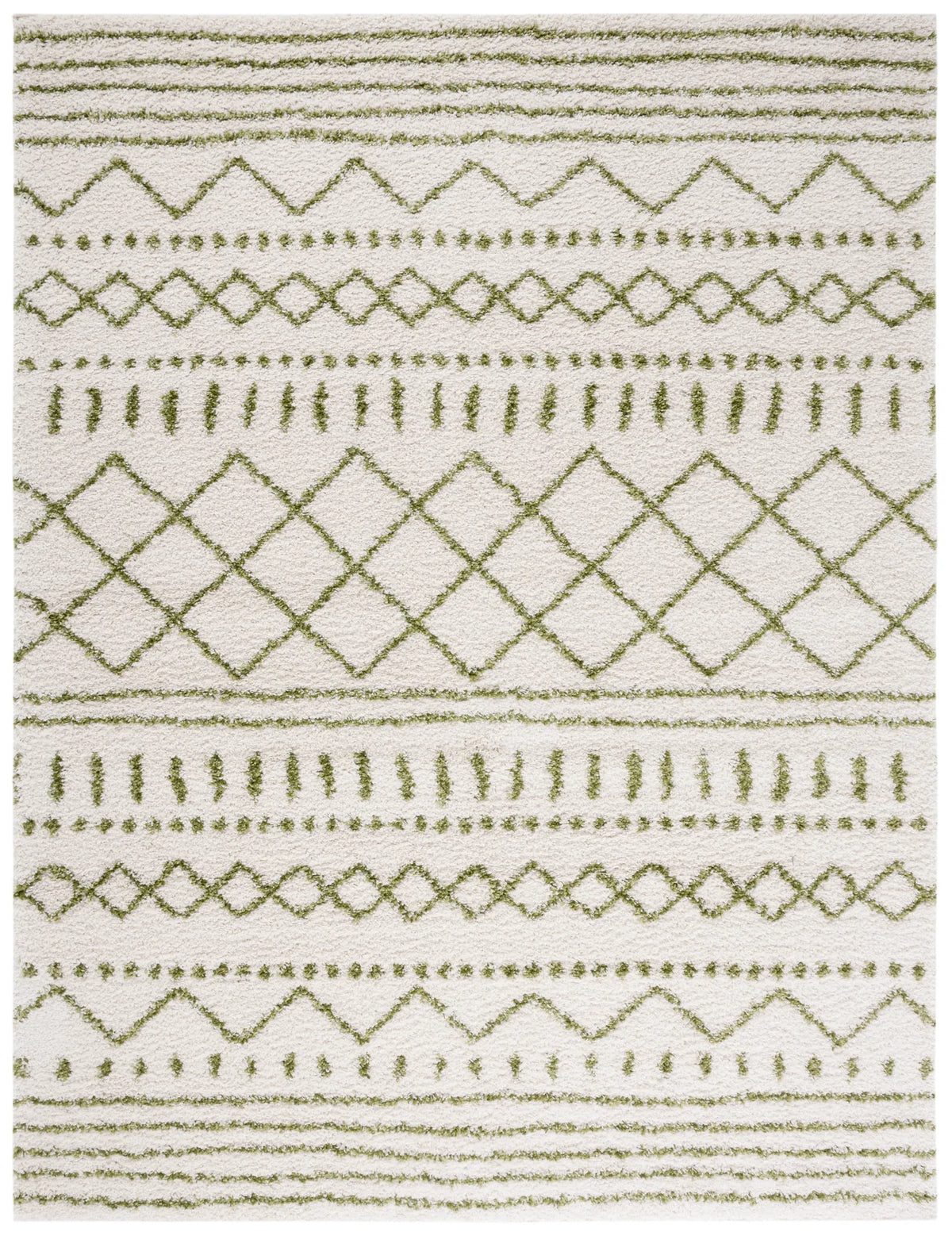 Safavieh Arizona Shag 10'-0" x 14'-0" Rug in Ivory / Green