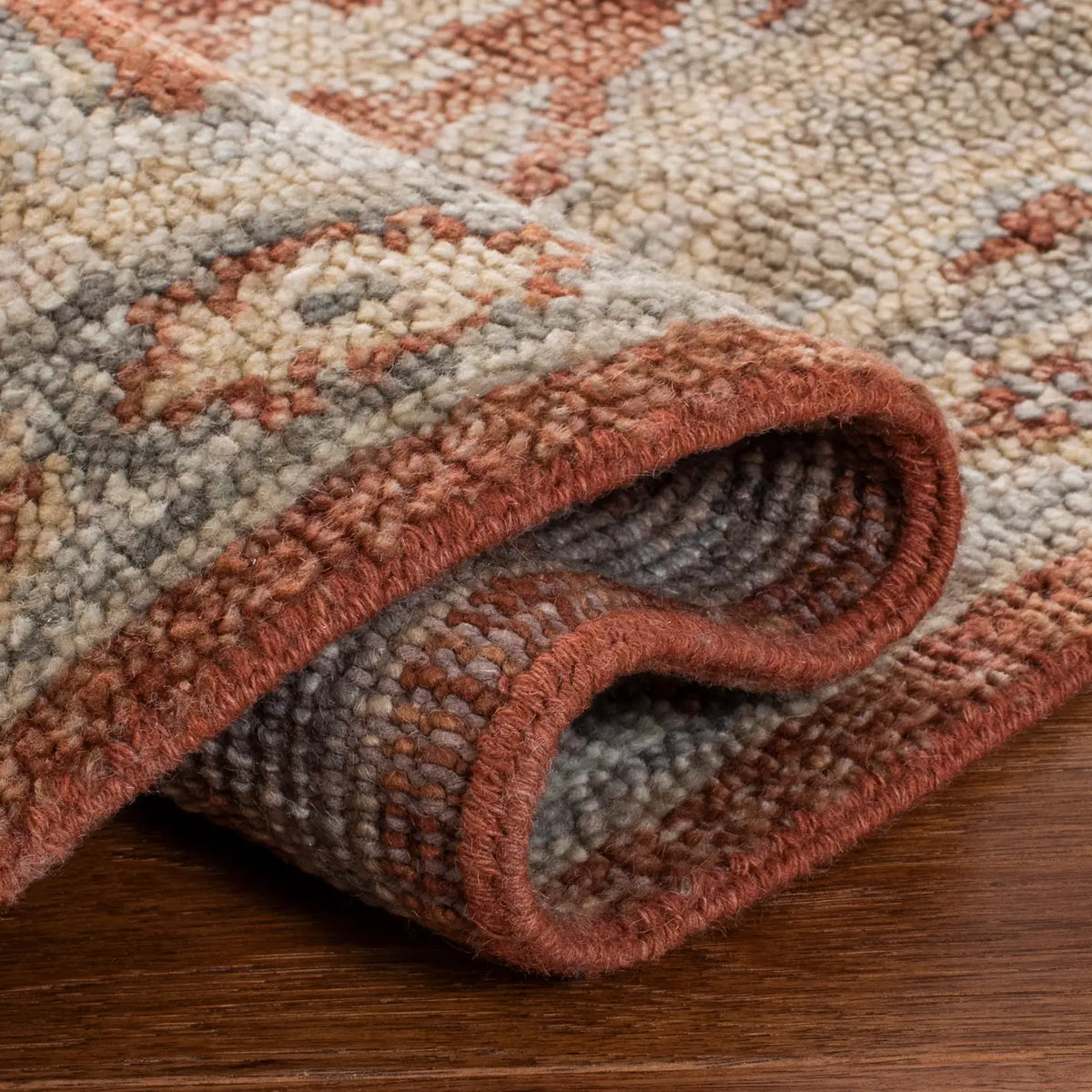 Safavieh Samarkand 6'-0" x 9'-0" Rug in Rust / Grey