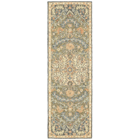 Oriental Weavers Sphinx Alfresco 28401 Blue / Green Rugs - runner