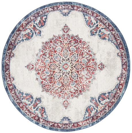 Safavieh Brentwood 6'-7" x 6'-7" Rug in Ivory / Red