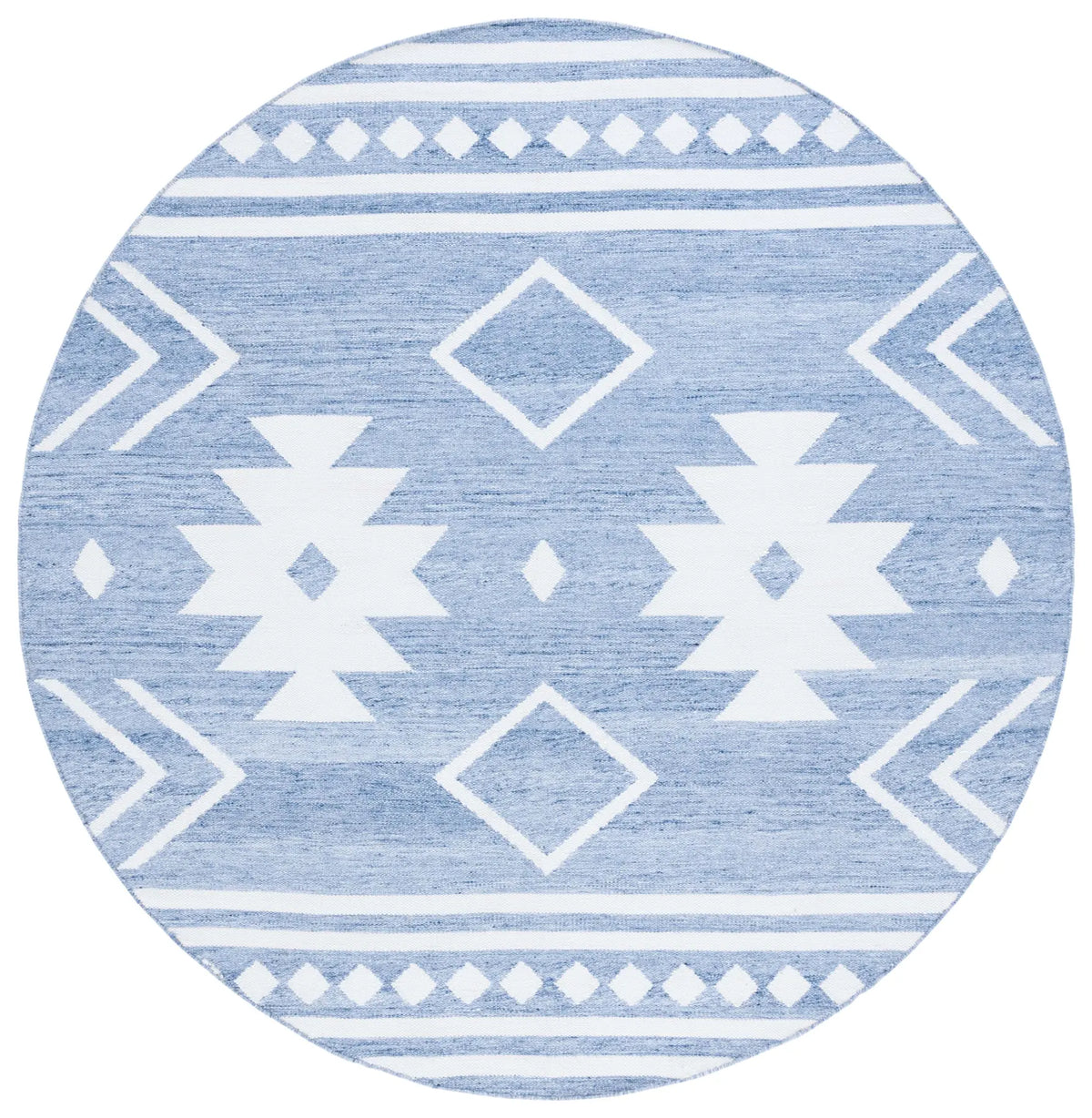 Safavieh Kilim 7'-0" x 7'-0" Rug in Blue / Ivory
