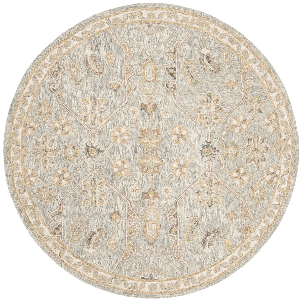 Safavieh Blossom 6'-0" x 6'-0" Rug in Slate / Beige