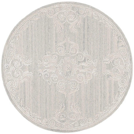 Safavieh Glamour 6'-0" x 6'-0" Rug in Silver / Ivory