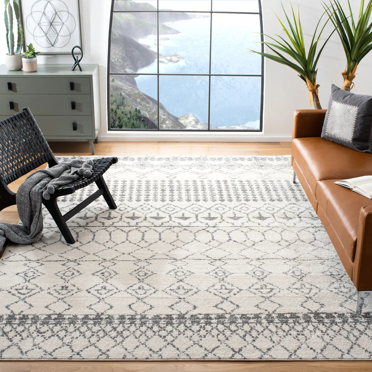 Safavieh Tulum 10'-0" x 13'-0" Rug in Ivory / Grey