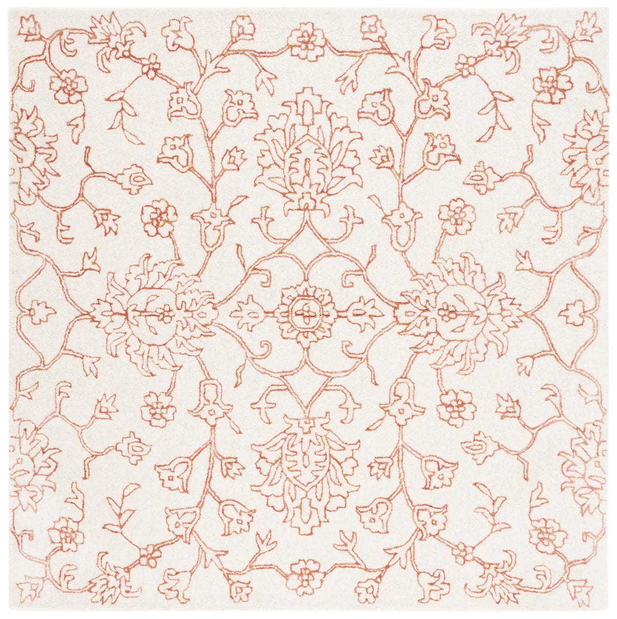 Safavieh Jardin 6'-0" x 6'-0" Rug in Ivory / Rust