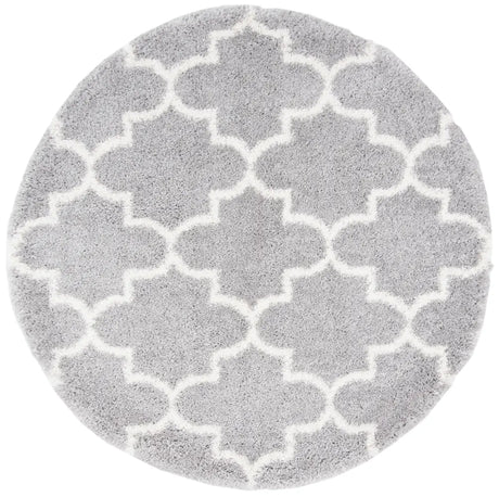 Safavieh Fontana Shag  800 6'-7" x 6'-7" Rug in Grey / Cream