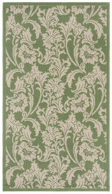 Safavieh Courtyard 2'-7" x 5'-0" Rug in Green / Creme