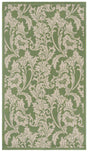 Safavieh Courtyard 2'-7" x 5'-0" Rug in Green / Creme