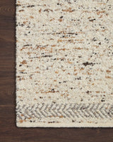 Loloi Reyla Rla-01 Pebble/Stone Rug - corner on wood