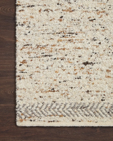 Loloi Reyla Rla-01 Pebble/Stone Rug - corner on wood