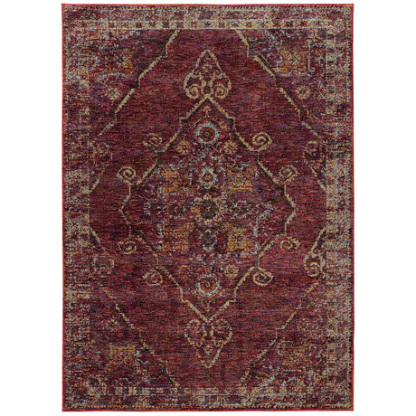 Oriental Weavers Sphinx Andorra 7135E Red/Gold Rugs - main flat