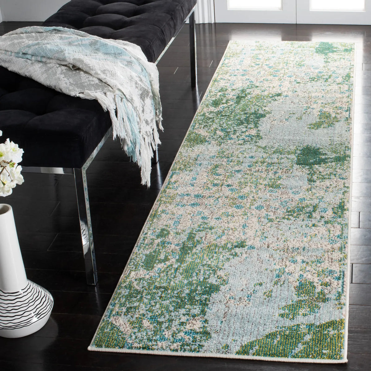 Safavieh Monaco 2'-2" x 8'-0" Rug in Green / Turquoise