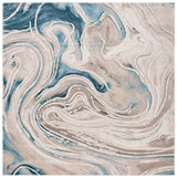 Safavieh Meadow 500 6'-7" x 6'-7" Rug in Beige / Blue