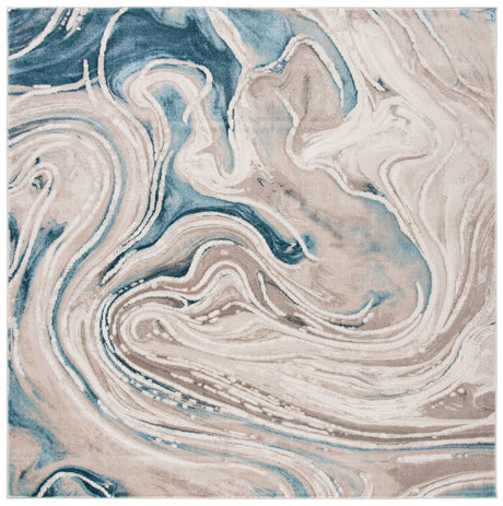 Safavieh Meadow 500 6'-7" x 6'-7" Rug in Beige / Blue