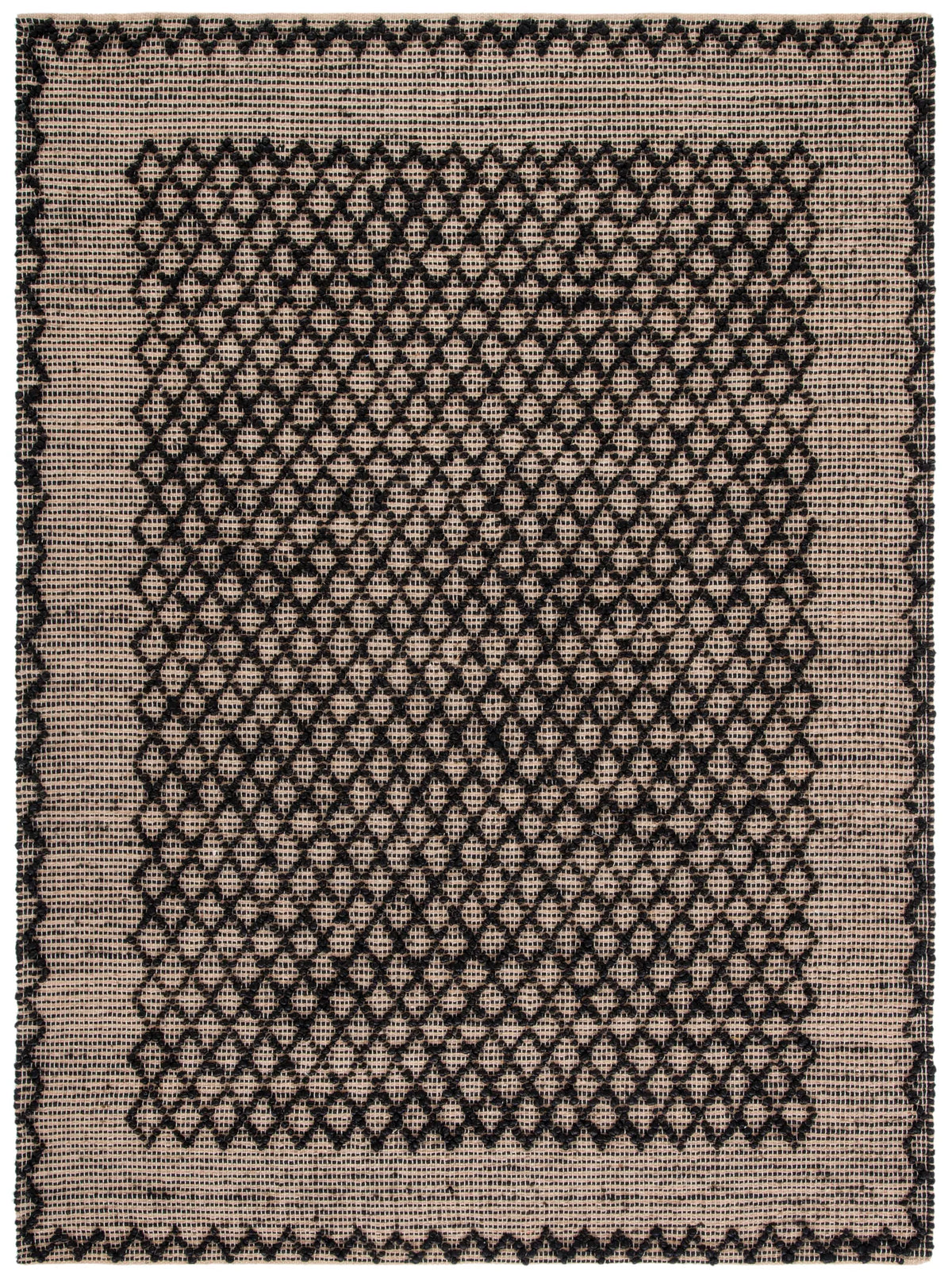 Safavieh Natural Fiber 4'-0" x 6'-0" Rug in Black / Natural