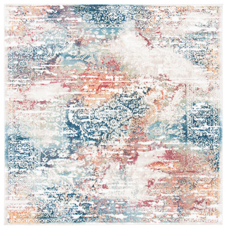 Safavieh Skyler 6'-7" x 6'-7" Rug in Beige / Burgundy