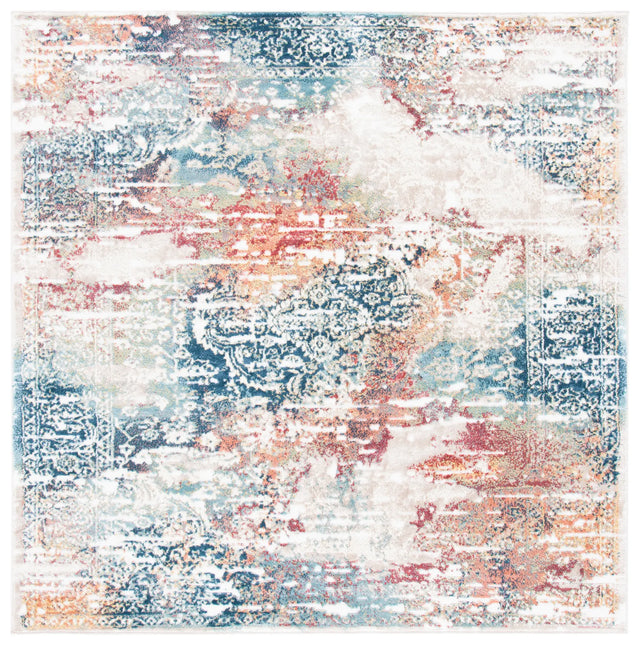 Safavieh Skyler 6'-7" x 6'-7" Rug in Beige / Burgundy
