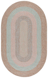 Safavieh Braided 5'-0" x 8'-0" Rug in Brown / Grey Pink