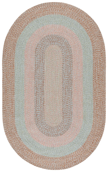Safavieh Braided 5'-0" x 8'-0" Rug in Brown / Grey Pink