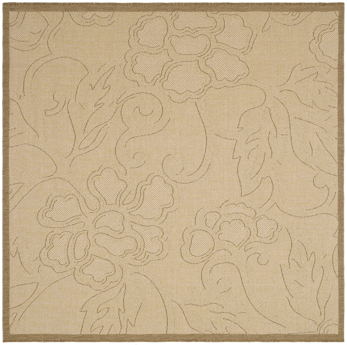 Safavieh Courtyard 6'-7" x 6'-7" Rug in Natural / Brown