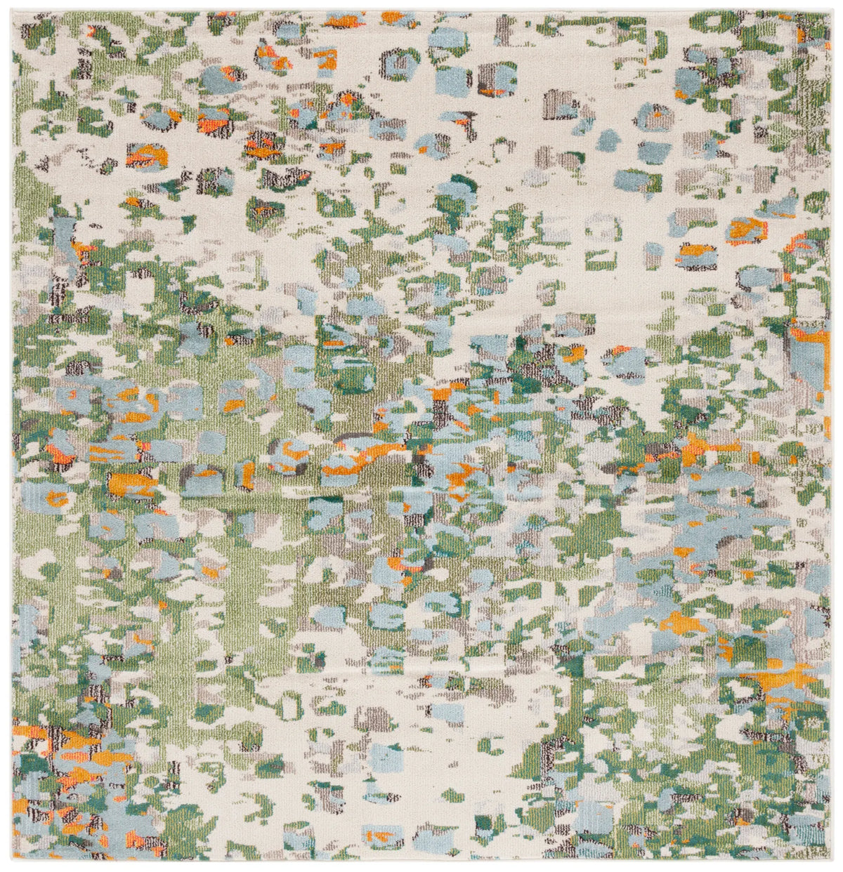 Safavieh Monaco 6'-7" x 6'-7" Rug in Sage / Rust