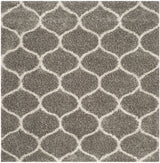 Safavieh Hudson Shag 7'-0" x 7'-0" Rug in Grey / Ivory