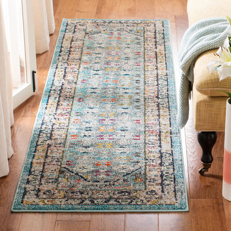 Safavieh Monaco 2'-2" x 10'-0" Rug in Blue / Light Grey
