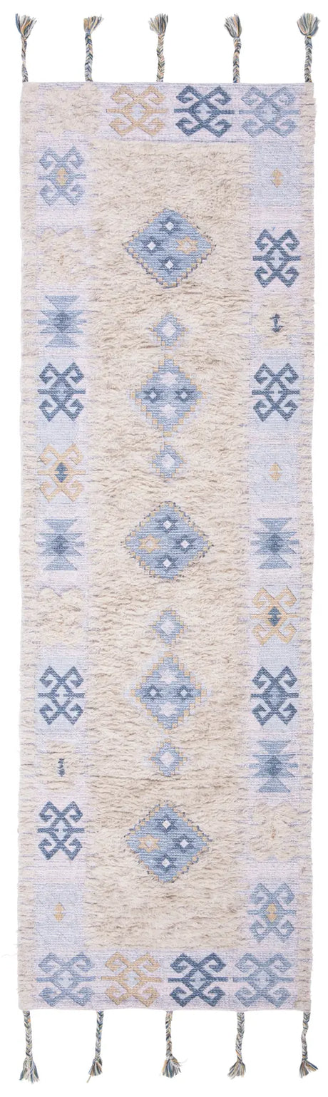 Safavieh Saffron 2'-3" x 8'-0" Rug in Beige / Blue