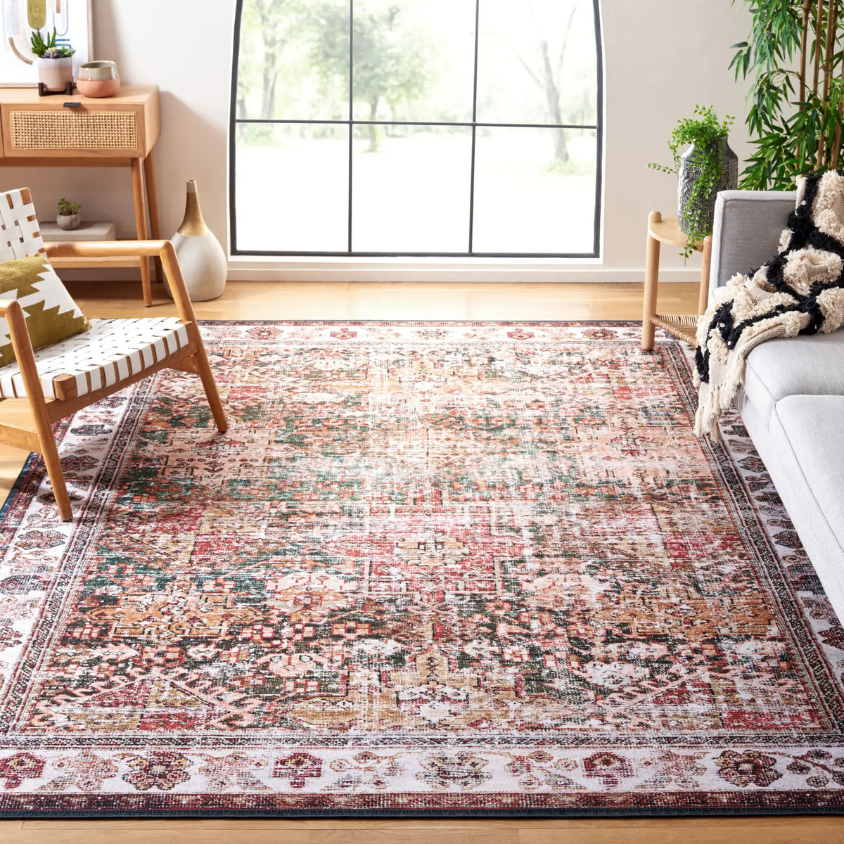 Safavieh Tucson 10'-0" x 14'-0" Rug in Ivory / Green