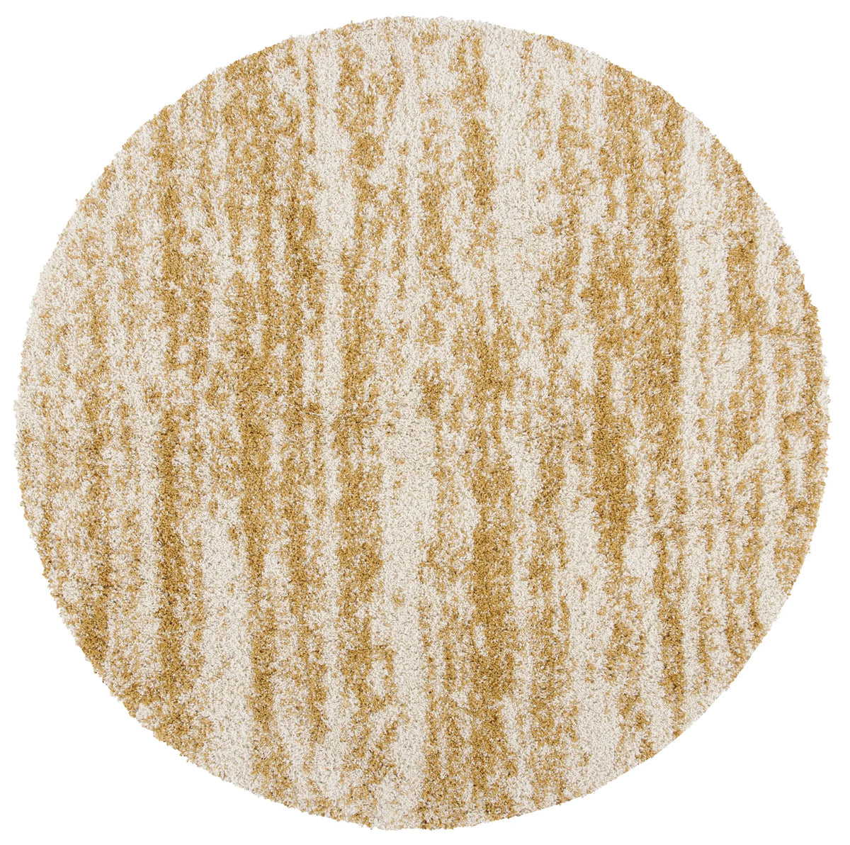 Safavieh Hudson Shag 7'-0" x 7'-0" Rug in Ivory / Gold