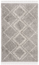 Safavieh Pro Lux Shag 400 4'-0" x 6'-0" Rug in Grey / Cream