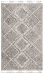 Safavieh Pro Lux Shag 400 4'-0" x 6'-0" Rug in Grey / Cream