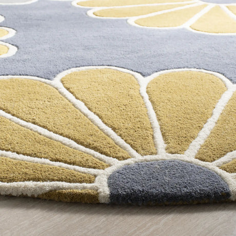 Safavieh Soho 6'-0" x 6'-0" Rug in Grey / Yellow