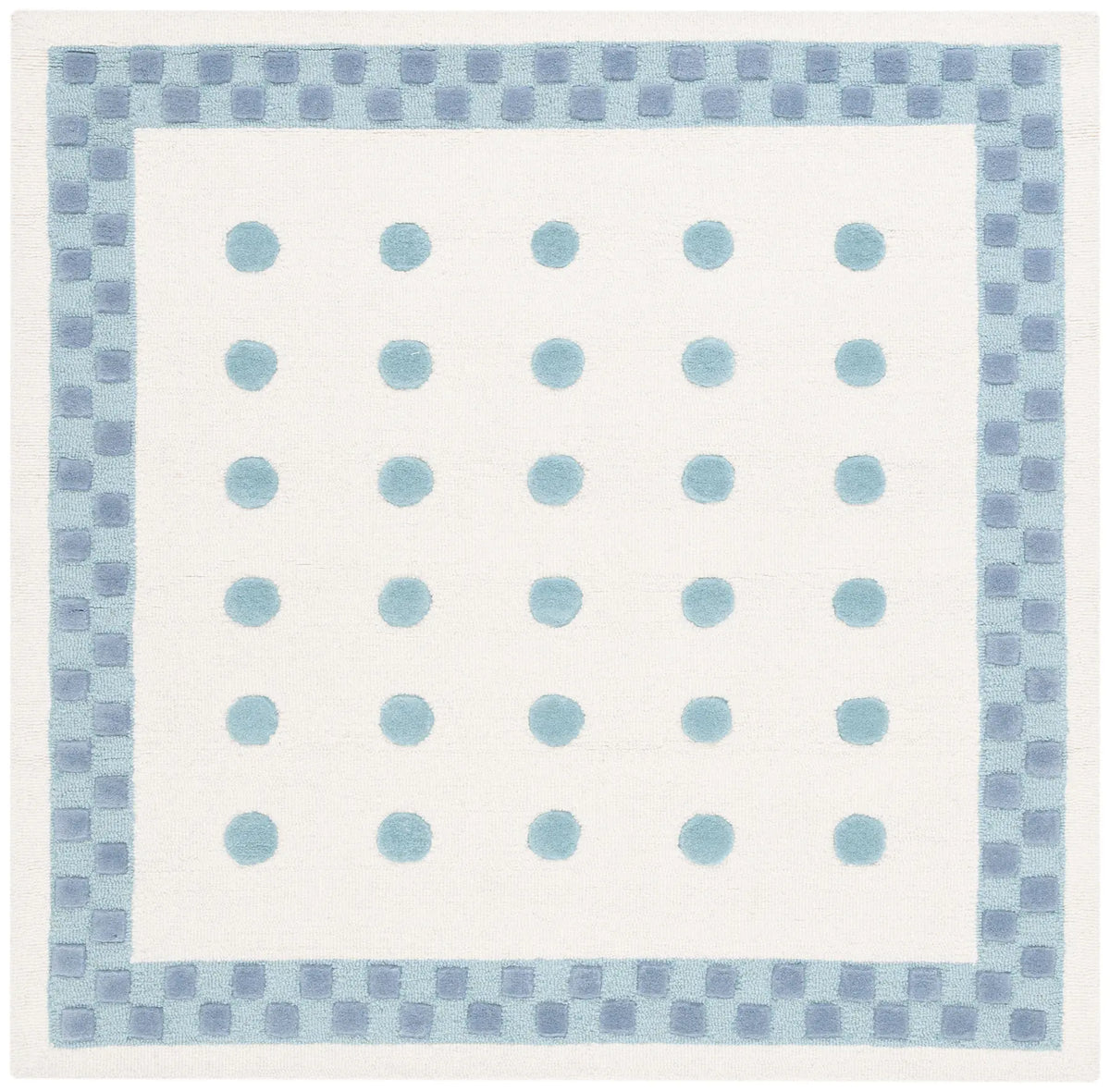 Safavieh Safavieh Kids 5'-0" x 5'-0" Rug in Ivory / Blue