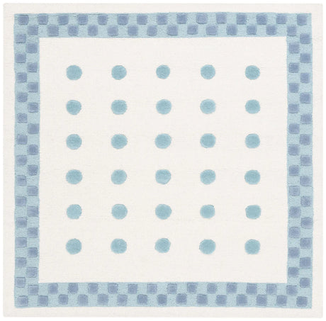 Safavieh Safavieh Kids 5'-0" x 5'-0" Rug in Ivory / Blue