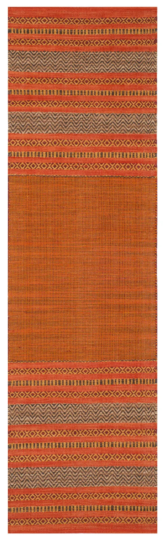 Safavieh Montauk 2'-6" x 10'-0" Rug in Orange / Red