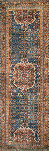 Loloi Layla Lay-09 Cobalt Blue / Spice Rugs - runner flat