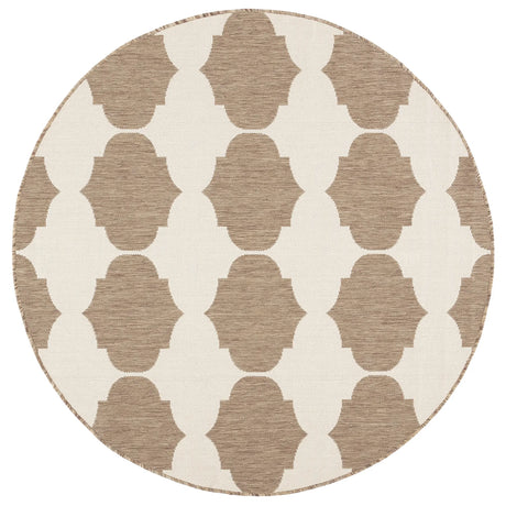 Safavieh Courtyard 5'-3" x 5'-3" Rug in Beige / Brown